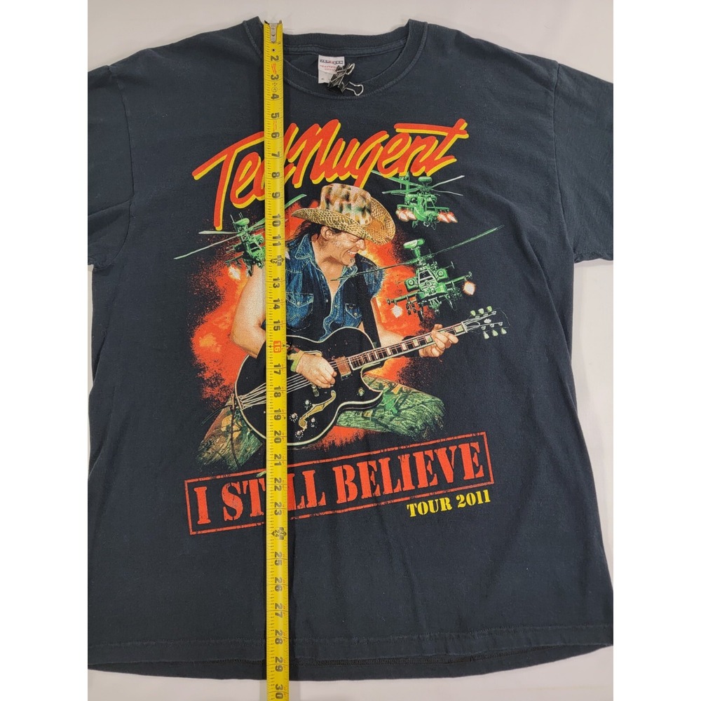 Ted Nugent 2011 I Still Believe Concert Shirt 2 Sided Tour Dates Men's Sz XL EUC - Picture 8 of 8